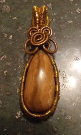 Petrified Wood in Copper and Brass