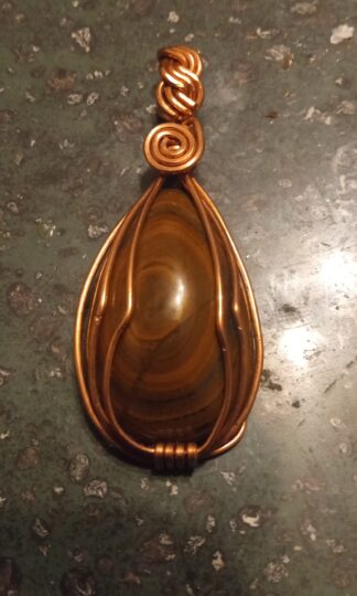 Brown-Black Obsidian in Copper