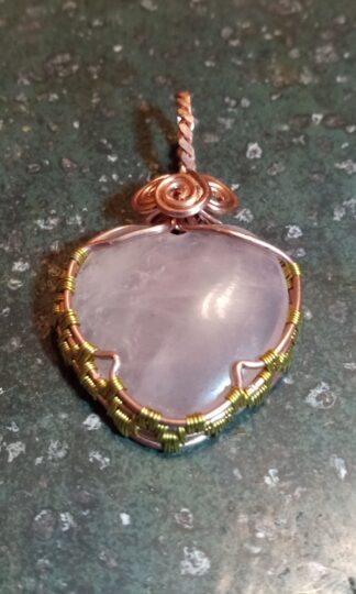 Rose Quartz in Copper Weave